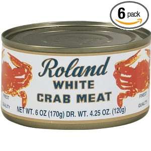 Roland White Crabmeat, 6 Ounce Cans Grocery & Gourmet Food