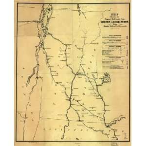  1844 Map Railroads, New England