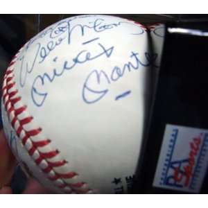  500 HR Club Autographed Baseball Mantle PSA/DNA Graded 9.5 