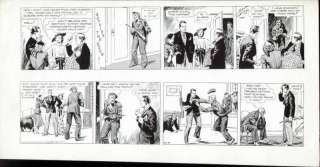 1934 ALEX RAYMOND ART SECRET AGENT X 9 ORIGINAL COMIC PROOF PAGE 7/6 