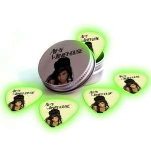  Amy Winehouse 5 X Glow In The Dark Premium Guitar Picks 