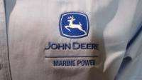 NWT JOHN DEERE Button up SS Marine Power Dress Shirt Mens NEW  