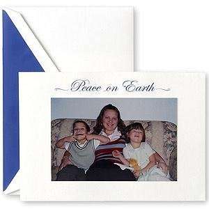 PEACE ON EARTH Holiday photomount cards by Crane & Co. sold in 10s 