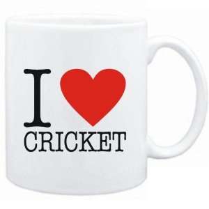 Mug White  I LOVE Cricket  CLASSIC Sports Sports 