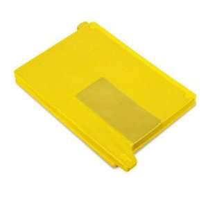  Tab Outguides with Two Pockets   Vinyl, Letter, Yellow, 25/Box(sold 