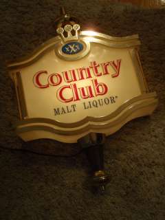 Vintage COUNTRY CLUB Malt Liquor Electric Bar Sign RARE  