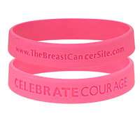 PINK COURAGE Wristband Ribbon BREAST CANCER Awareness  