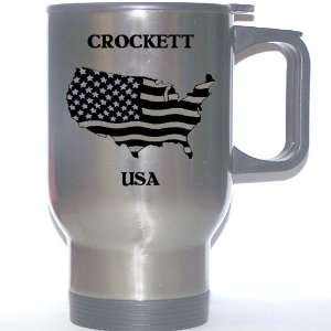  US Flag   Crockett, Texas (TX) Stainless Steel Mug 