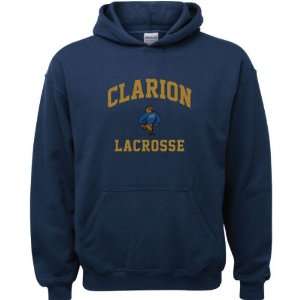  Clarion Golden Eagles Navy Youth Lacrosse Arch Hooded 