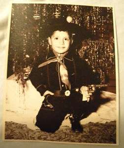 Adorable Little Boy in Cowboy Outfit w/ Gun  