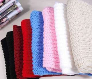 New Small Knit Hood Cowl Winter Warmer Neck Scarf Pure Color  