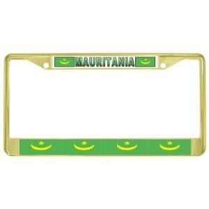  Mauritania Mauritanie Flag Gold Tone Metal License Plate 