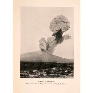 1908 Halftone Print Colima Eruption Mexico Mountain Volcano Natural 