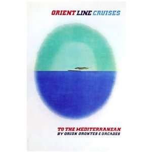  11x 14 Poster. Orient lines Cruises to the Mediterranean, Travel 