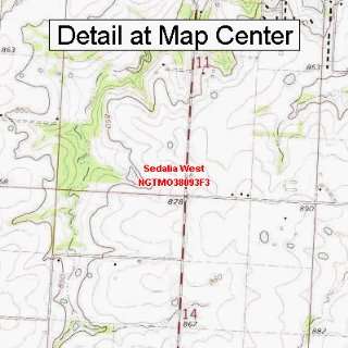  USGS Topographic Quadrangle Map   Sedalia West, Missouri 