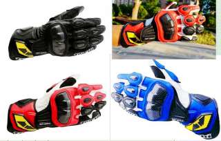 RS TAICHI GP WRX MOTORCYCLE RACING LEATHER GLOVE BLACK RED BLUE SIZE M 