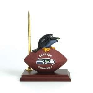  Seattle Seahawks NFL Mascot Desk Pen & Clock Set (6.5 