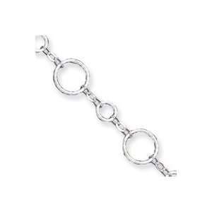  Sterling Silver Fancy Link Bracelet QG1547 7.5 Jewelry