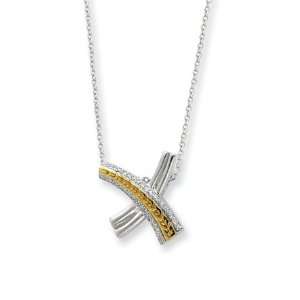  Sealed with a Kiss Necklace in Silver and Gold Jewelry
