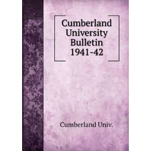  Cumberland University Bulletin. 1941 42 Cumberland Univ 