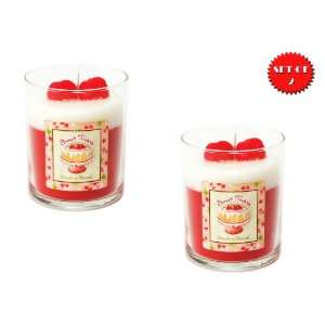  SWEET TREATS SCENTED STRAWBERRY SHORTCAKE CANDLES   SET OF 