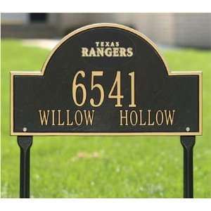  Texas Rangers Black and Gold Personalized Address Oval 
