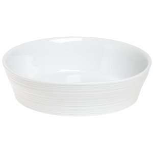  Rings White Porcelain Oval Serving Bowl