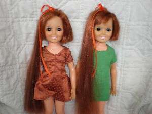 Vintage Grow Hair Ideal 1969 CRISSY 2 Doll Lot VGC  