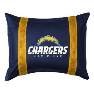  San Diego Chargers Sideline Pillow Sham   Standard Sports 