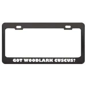 Got Woodlark Cuscus? Animals Pets Black Metal License Plate Frame 