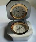 Montres Henri Purec Suisse, Excelsior Quartz Desk Clock & Compass, New