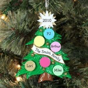  Personalized Our Family Tree Christmas Ornament add up to 