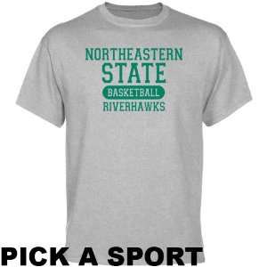   State Riverhawks Ash Custom Sport T shirt
