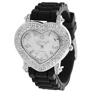  GP Designs Womens Rhinestone accented Heart Face Silicone 