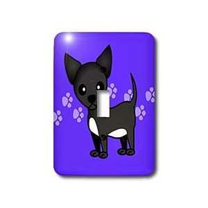  Janna Salak Designs Dogs   Cute Black Chihuahua Blue 