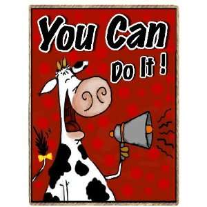  You Can Do It Cute Cow Country Western Encouragement 