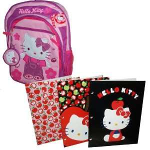   / School Bag and 3 Cute Hello Kitty Pocket Folder Toys & Games