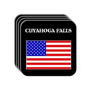  US Flag   Cuyahoga Falls, Ohio (OH) Set of 4 Mini Mousepad 