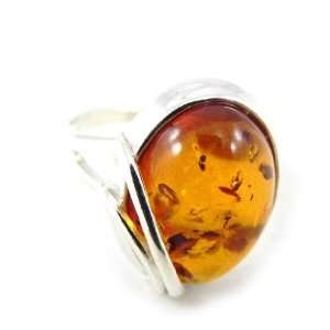  Ring silver Cyclope amber.   Taille 54 Jewelry