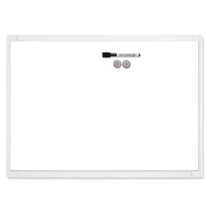 Quartet Dry Erase Board; Plastic frame with magnetic 17 x 11 White 