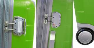 Heys CUBIS Expandable TSA Luggage Set NEON LIME GREEN 806126011445 