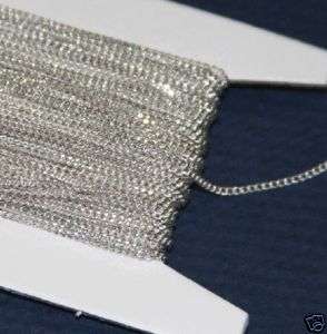 10ft Silver Plated Tiny Curb Chain 1.3mm  