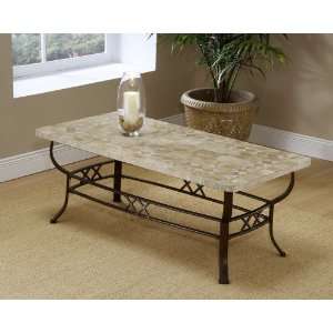   Coffee Table W/ Stone Top by Hillsdale   Metallic Brown (4815 882R
