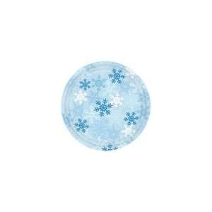  Winter Snowflake Paper Lunch Plates 50ct
