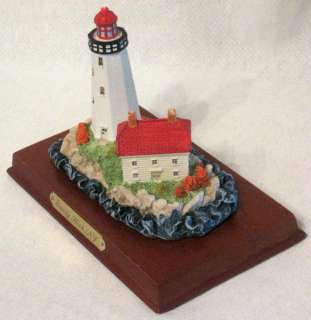 Sandy Hook Lighthouse NJ New Jersey Wood Base Model Miniature Resin 