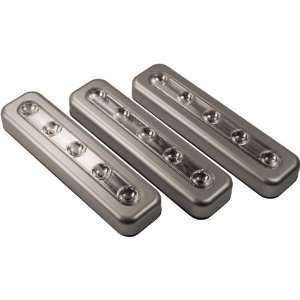 PCC 5 LED Silver Tap Light Pack of 3
