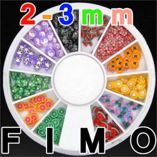 240 Flower Fruit Animal FIMO Slice Colored Flower Nail Art Decoration 