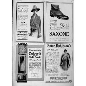  1916 ADVERTISEMENT SAXONE SHOE DEBENHAM CALVERT FASHION 