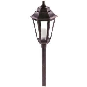   Lighting GL22768AC 12 Volt 10 Watt Savannah Post Fixture, Antique Gold