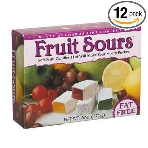 Liberty Orchards Fruit Sours, 6 Ounce Boxes (Pack of 12)  